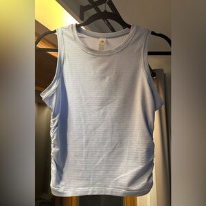 Lululemon Athletica Blue Ruched Ribbed Tank Top